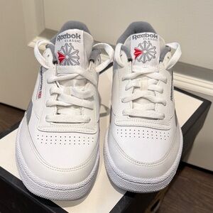 Reebok Boy’s White and Gray Sneakers
